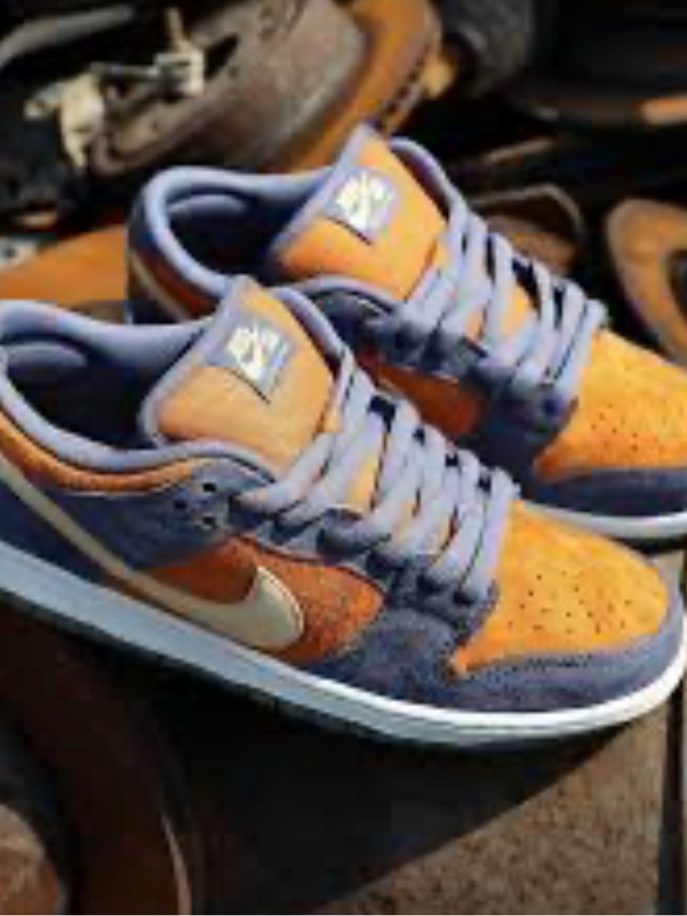 The Nike SB Dunk Low Light Carbon Monarch size men 7